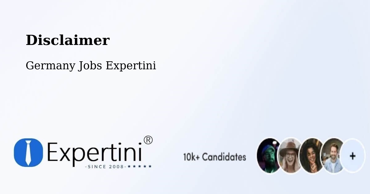 Disclaimer – Freital - Germany Jobs Expertini